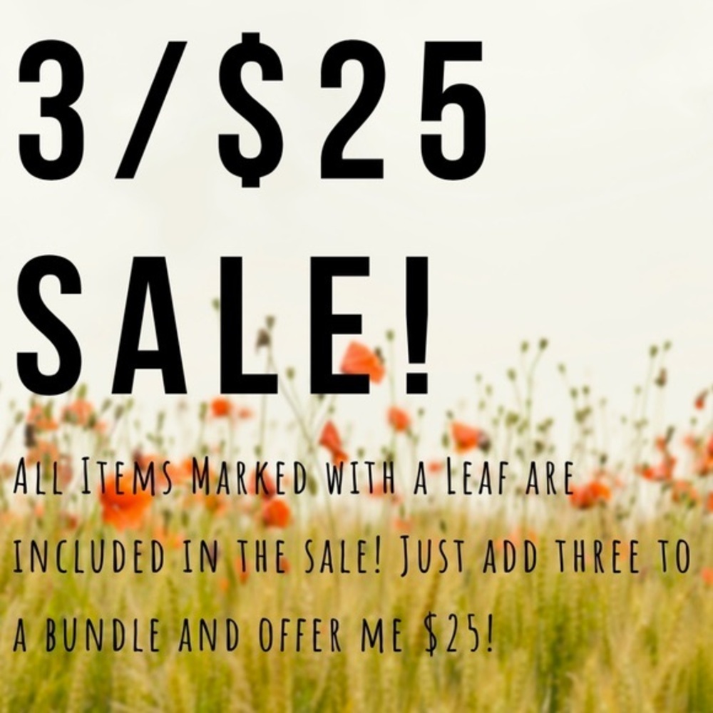 3 for 25 🍁 FALL CLOSET CLEAR OUT